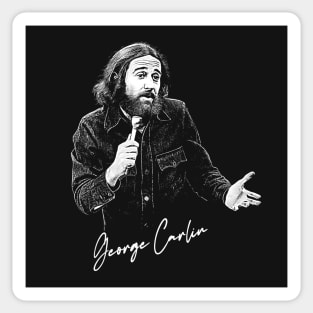 George Carlin // 70s Retro Fan Artwork Sticker